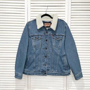Levi's Sherpa Original Trucker Jean Jacket Size 1X